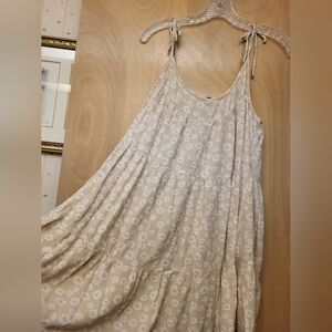 Wild Fable Orange Floral Daisy Tiered Tank Dress Sz XXL